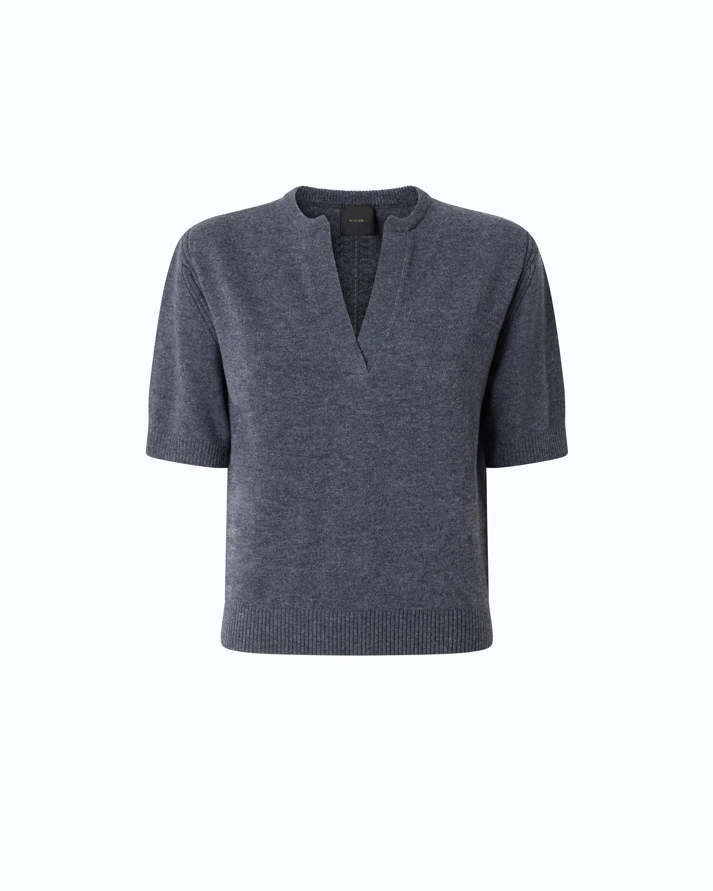 V-NECK SWEATER IN WOOL AND CASHMERE - 1