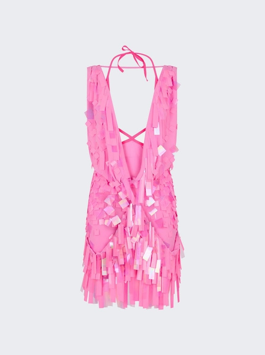 Jo Macro Sequins Mini Dress Fuchsia - 1