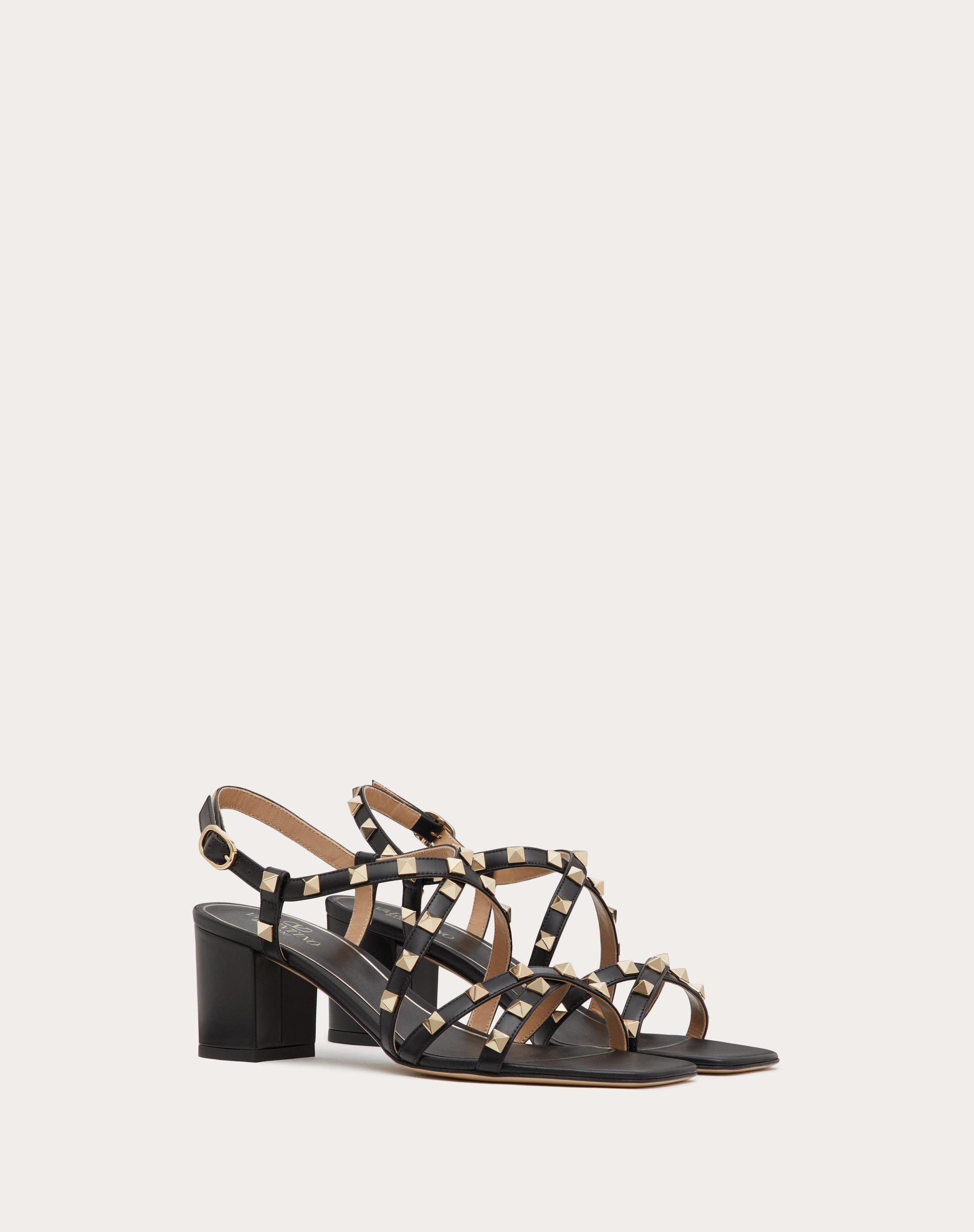 ROCKSTUD CALFSKIN SANDAL WITH STRAPS 60MM - 2