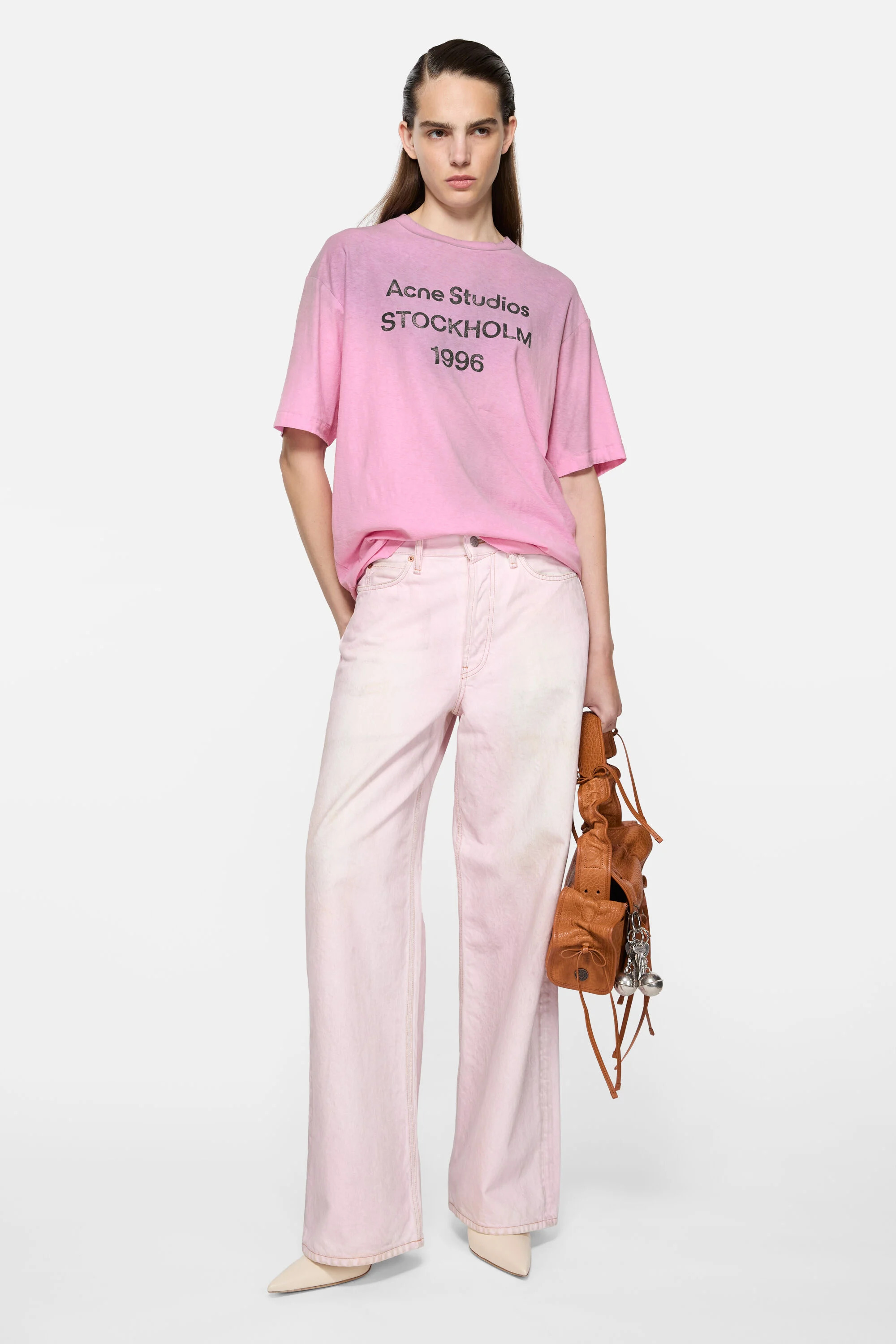 Logo t-shirt - Relaxed fit - Cotton candy pink - 2