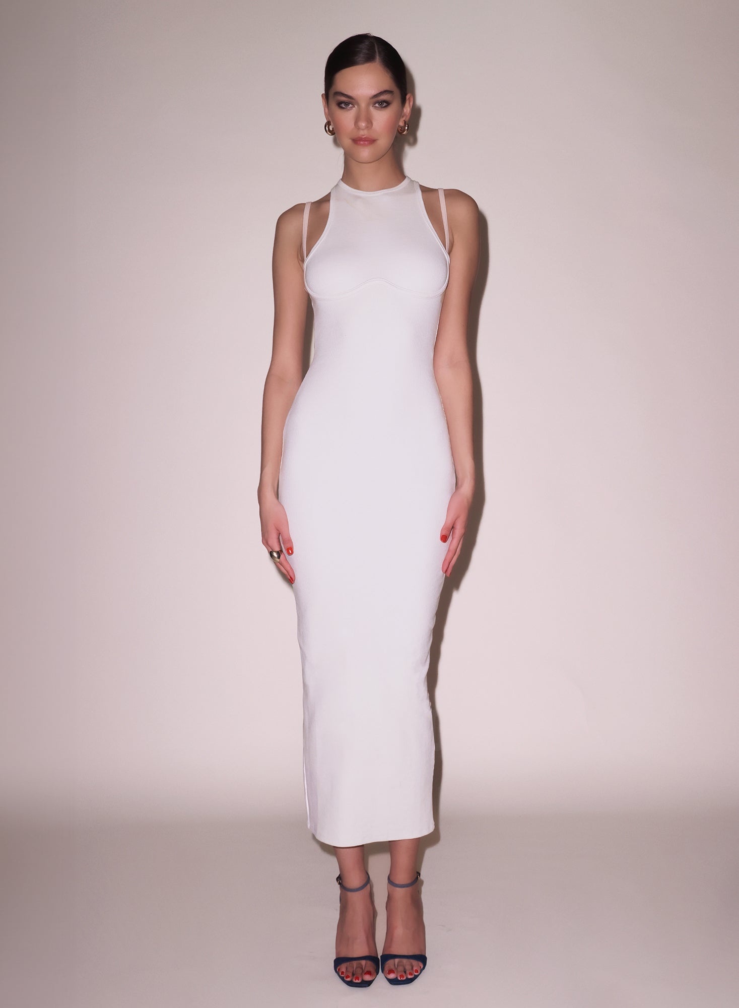 Strappy Ribbed Maxi Dress - 2