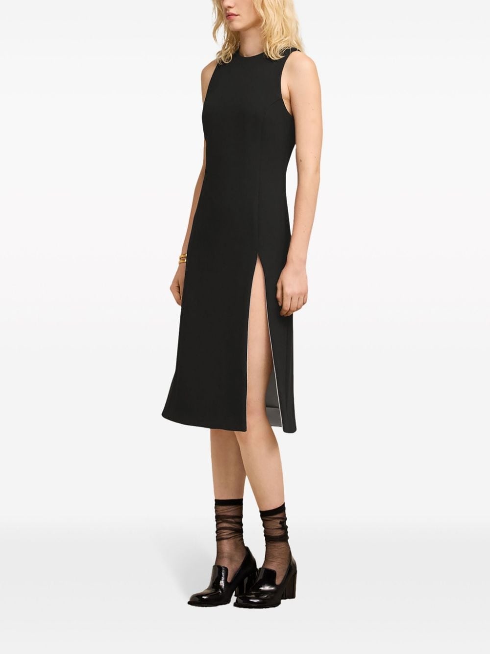 sleeveless virgin-wool midi dress - 3