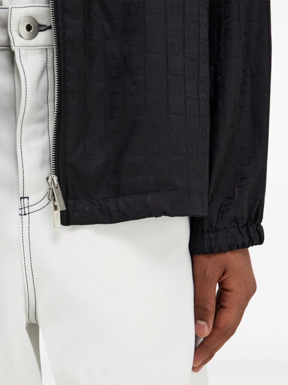 Gancini-jacquard rain jacket - 6
