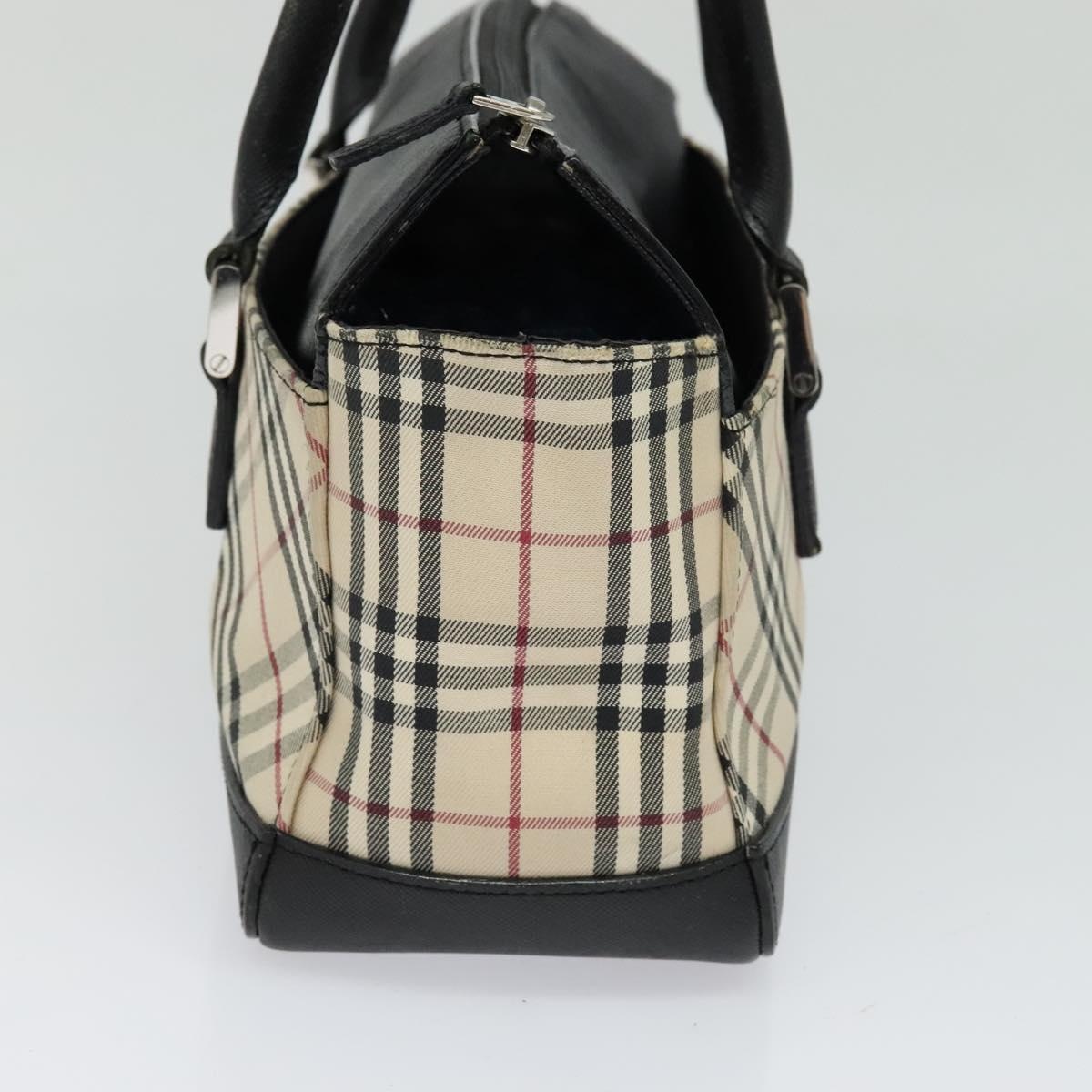 Burberry Nova Check Hand Bag Canvas Beige Black - 2