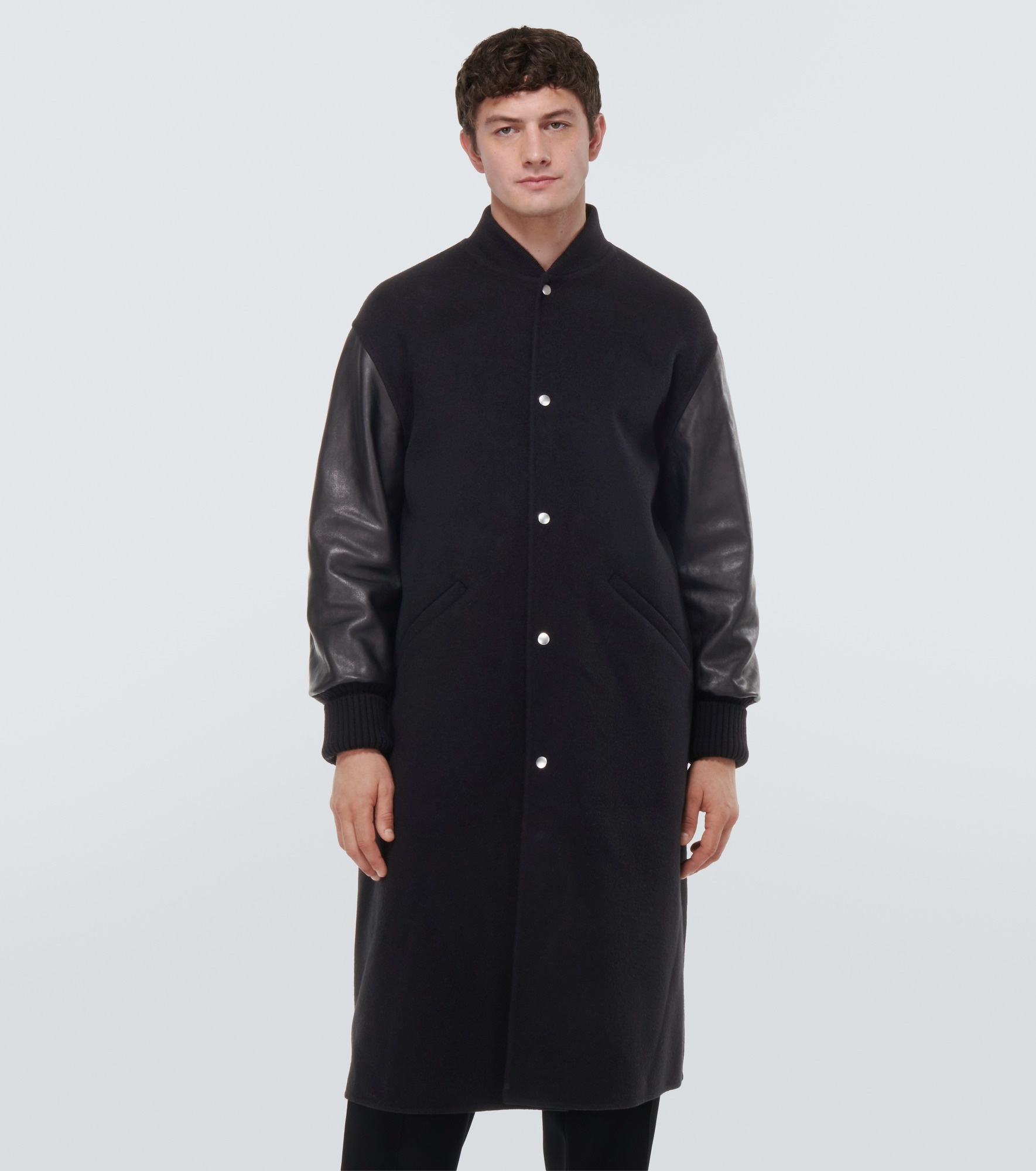 Cashmere and leather coat - 3