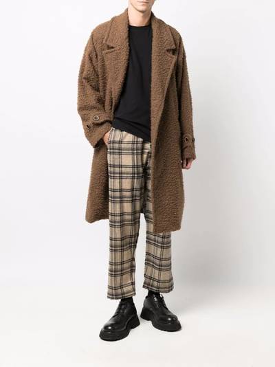 UMA WANG cropped check trousers outlook