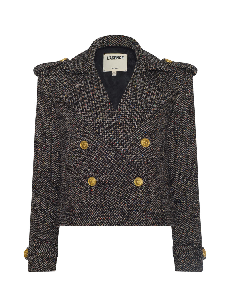 Xoey Cropped Tweed Trench 1