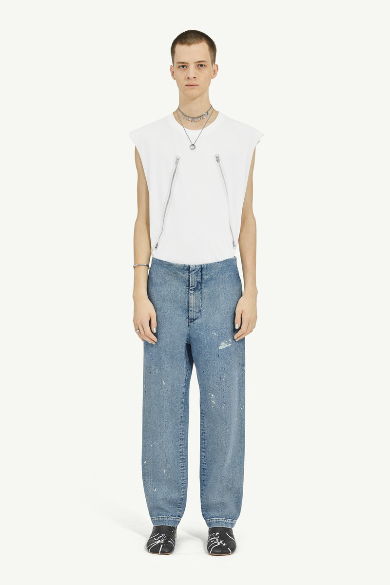 MM6 Maison Margiela Straight Leg Denim Trousers outlook