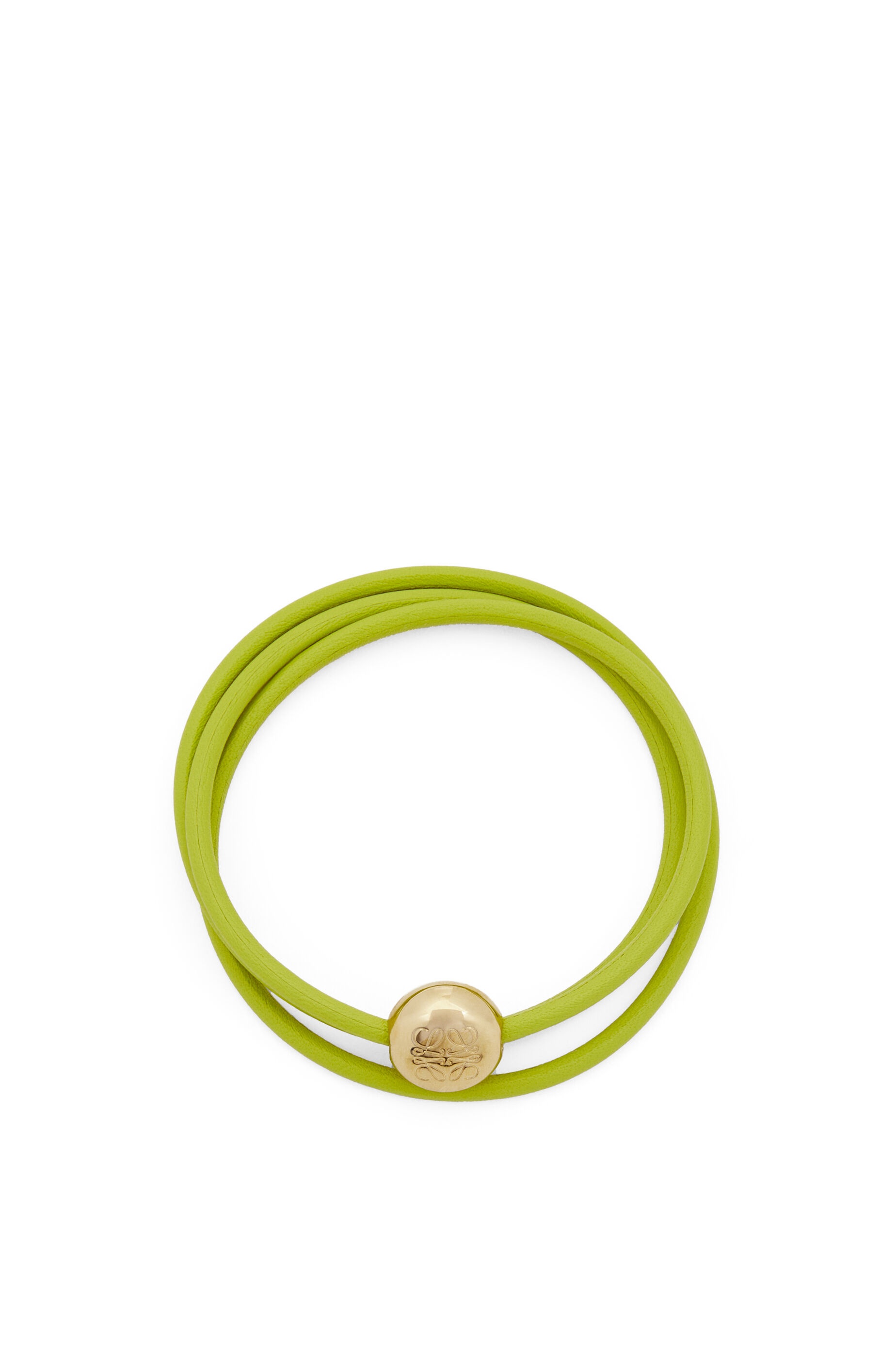 Pebble bracelet in calfskin and brass - 2