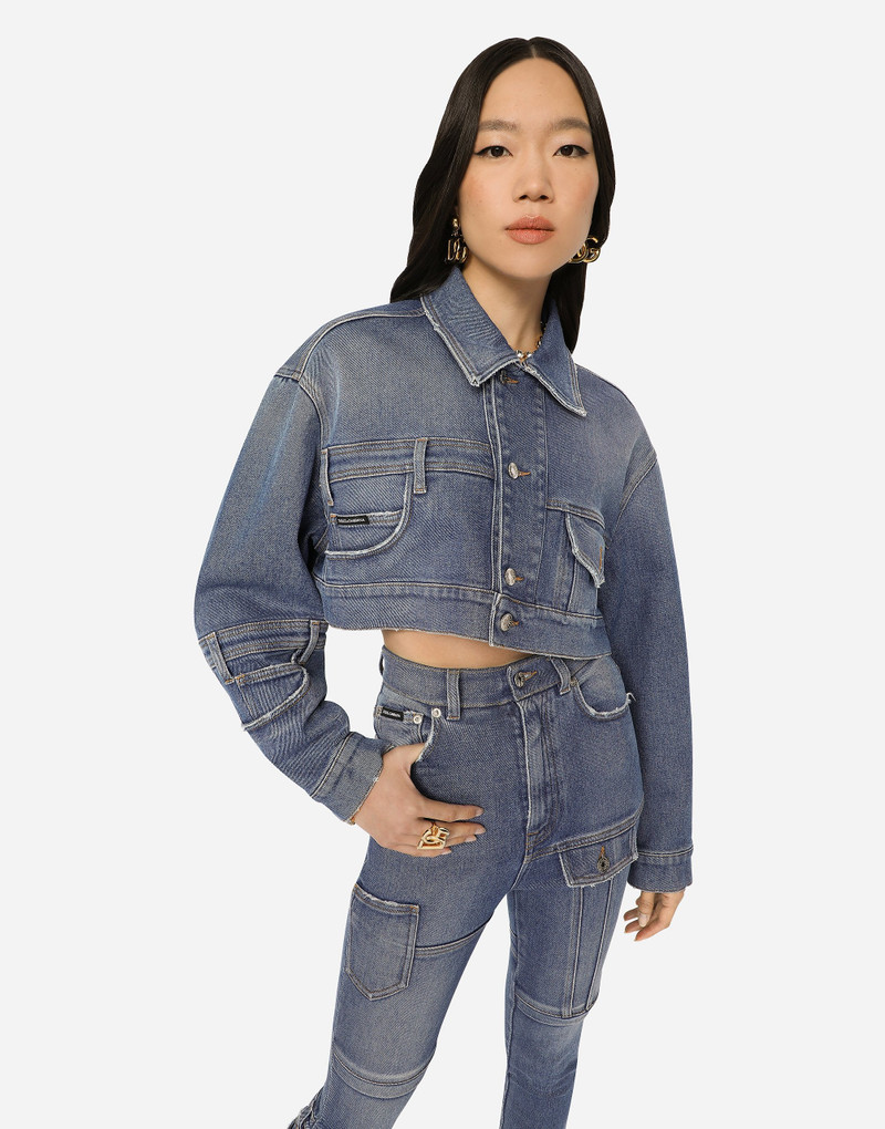 Dolce & Gabbana Short patchwork denim jacket outlook