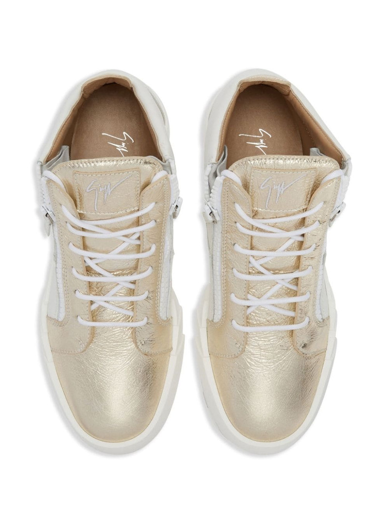 high-top leather zip-up sneakers 4