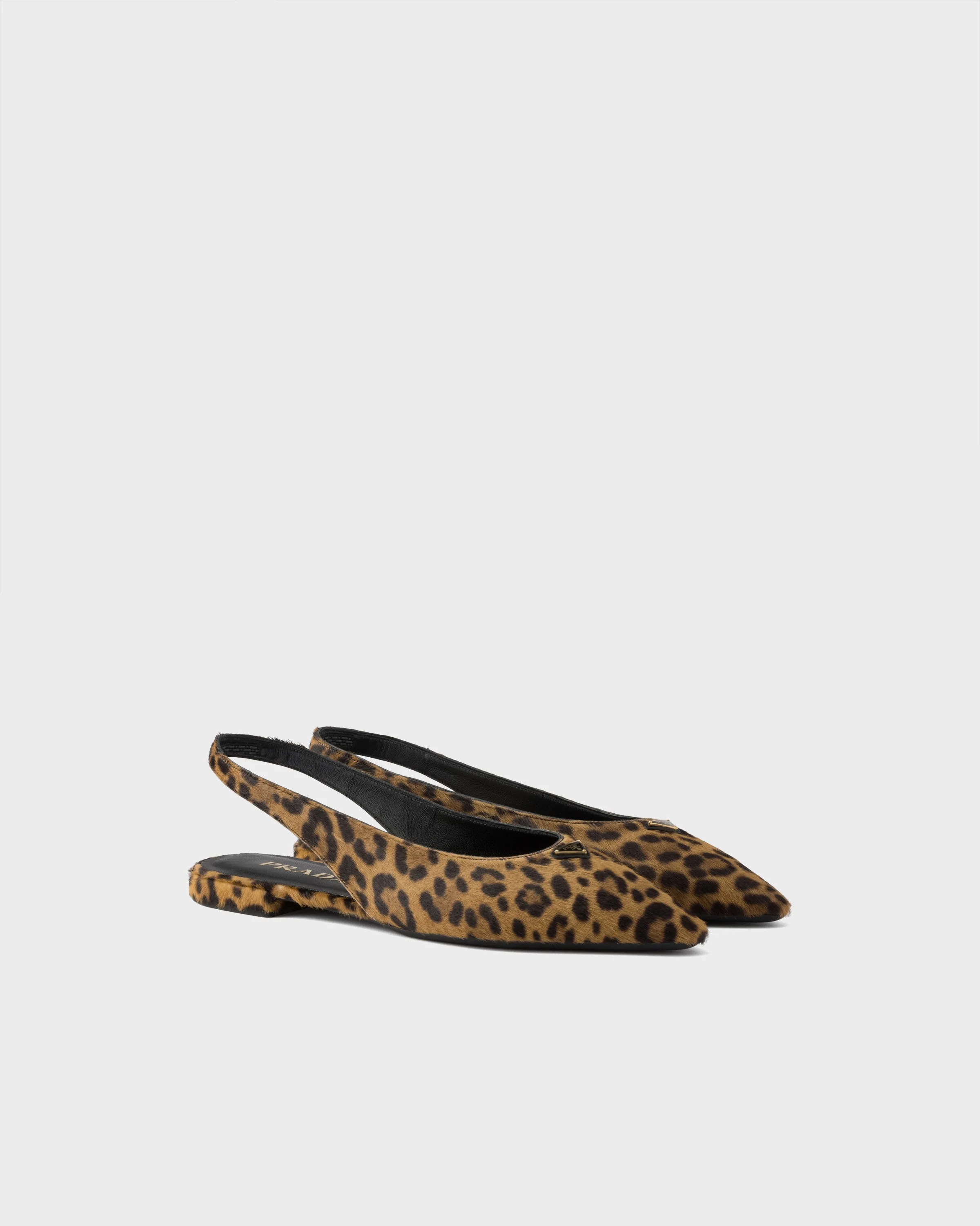 Printed leather ballerinas - 1