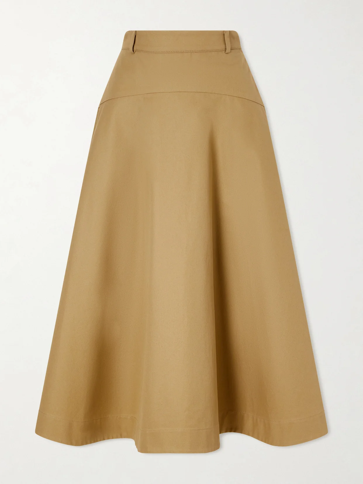 A-line Cotton Midi Skirt - 1