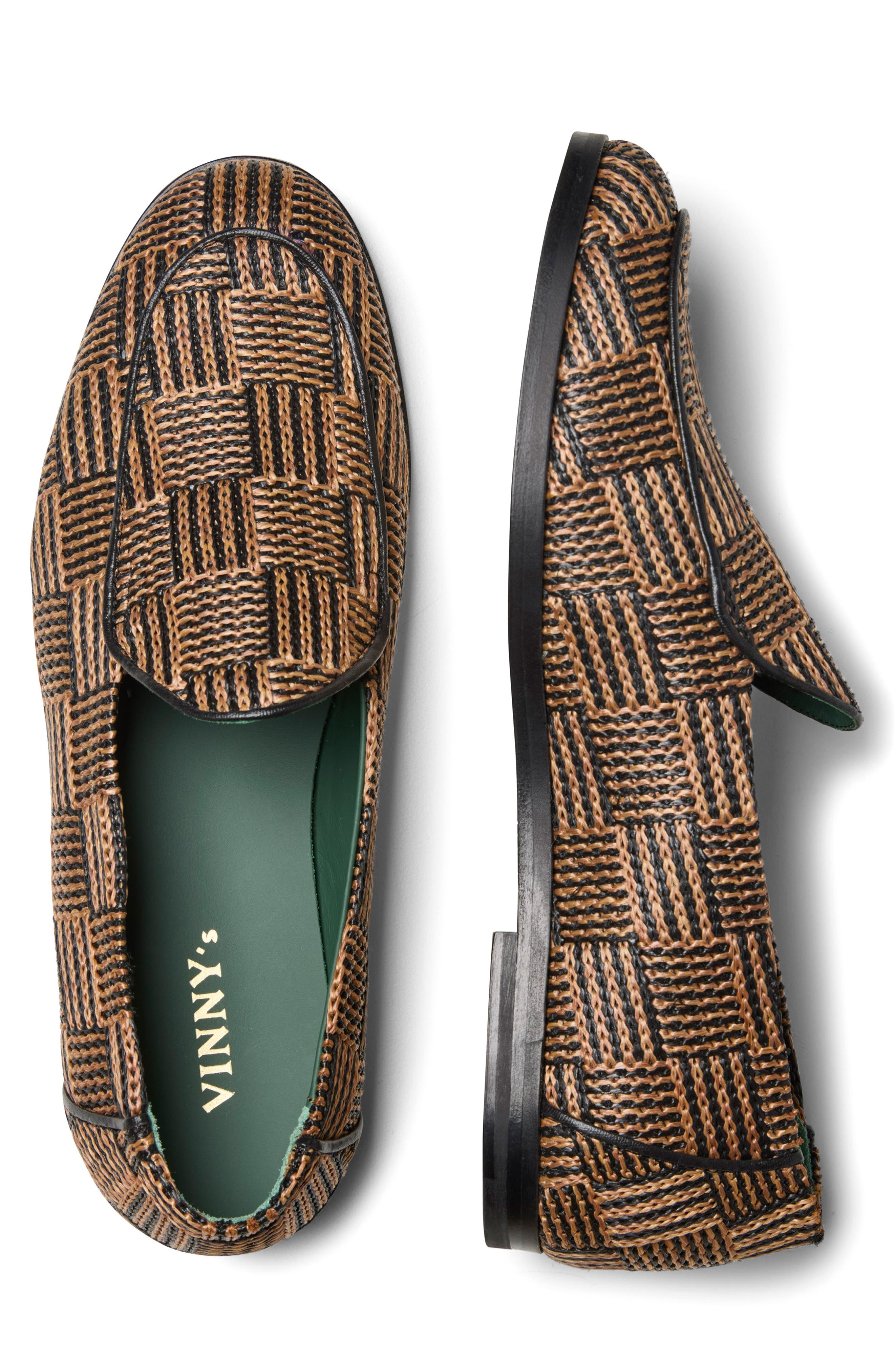 VINNY'S Belgee Raffia Loafer in Brown Raffia at Nordstrom - 6
