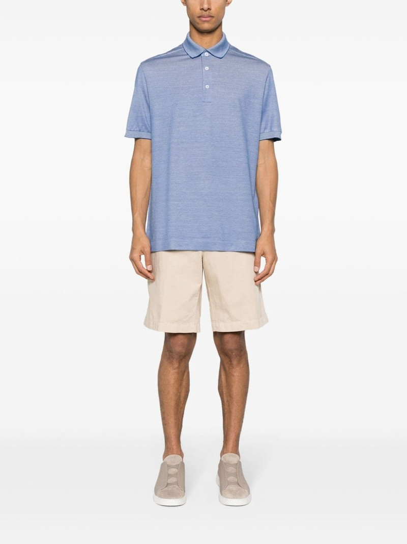 ZEGNA mÃ©lange-effect polo shirt outlook