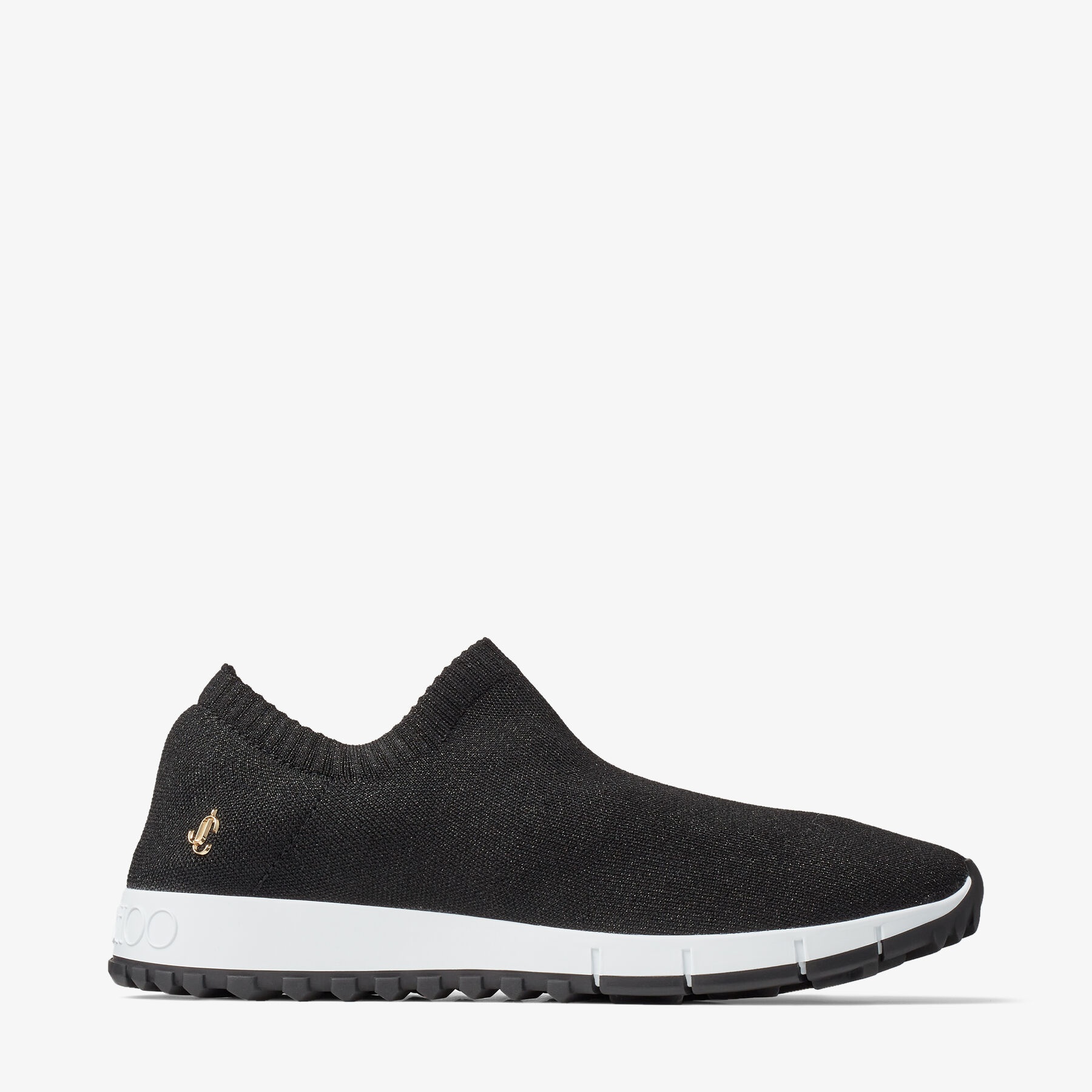 Verona/JC
Black Lurex Knit Trainers with JC Emblem - 1