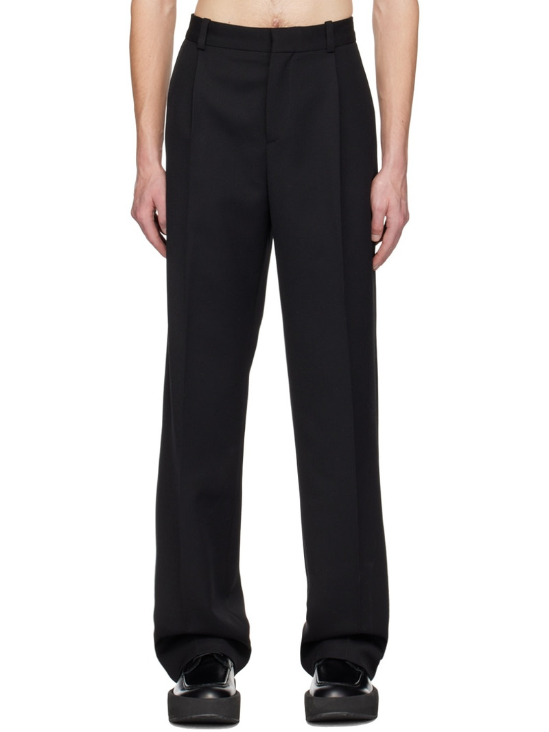 Black Pleated Trousers - 1
