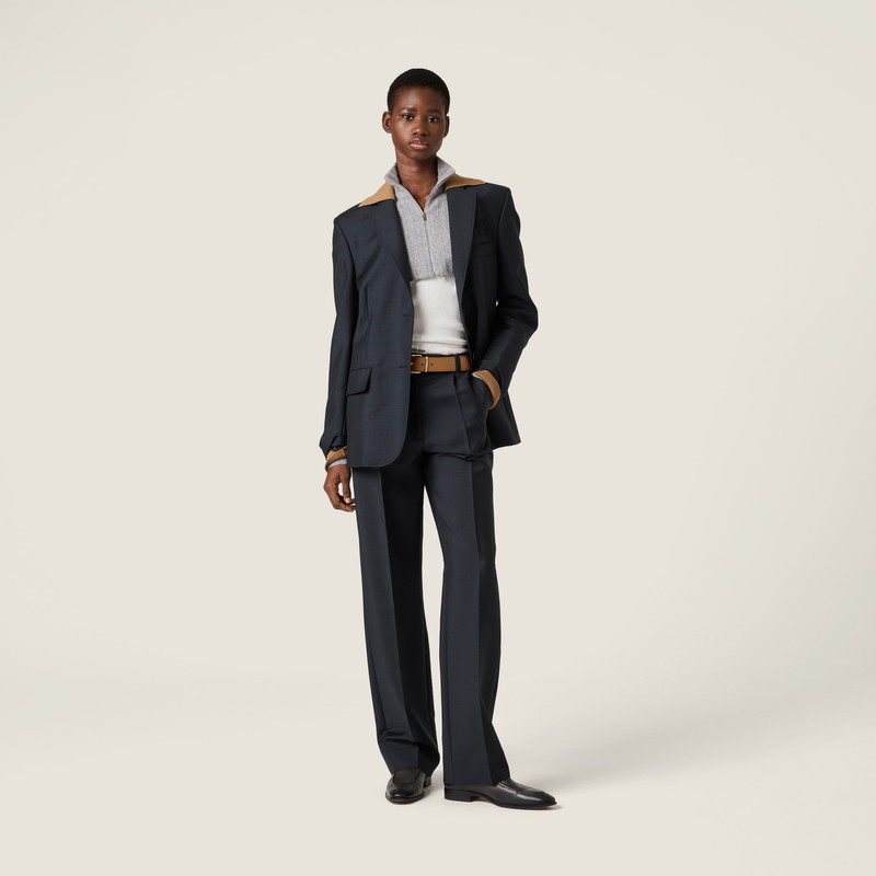 Miu Miu Cropped wool and cashmere cardigan outlook