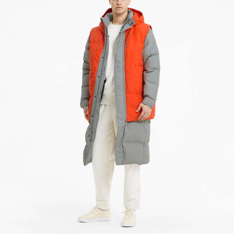 PUMA Layer Down Jacket 'Grey Orange' 598317-84 - 5