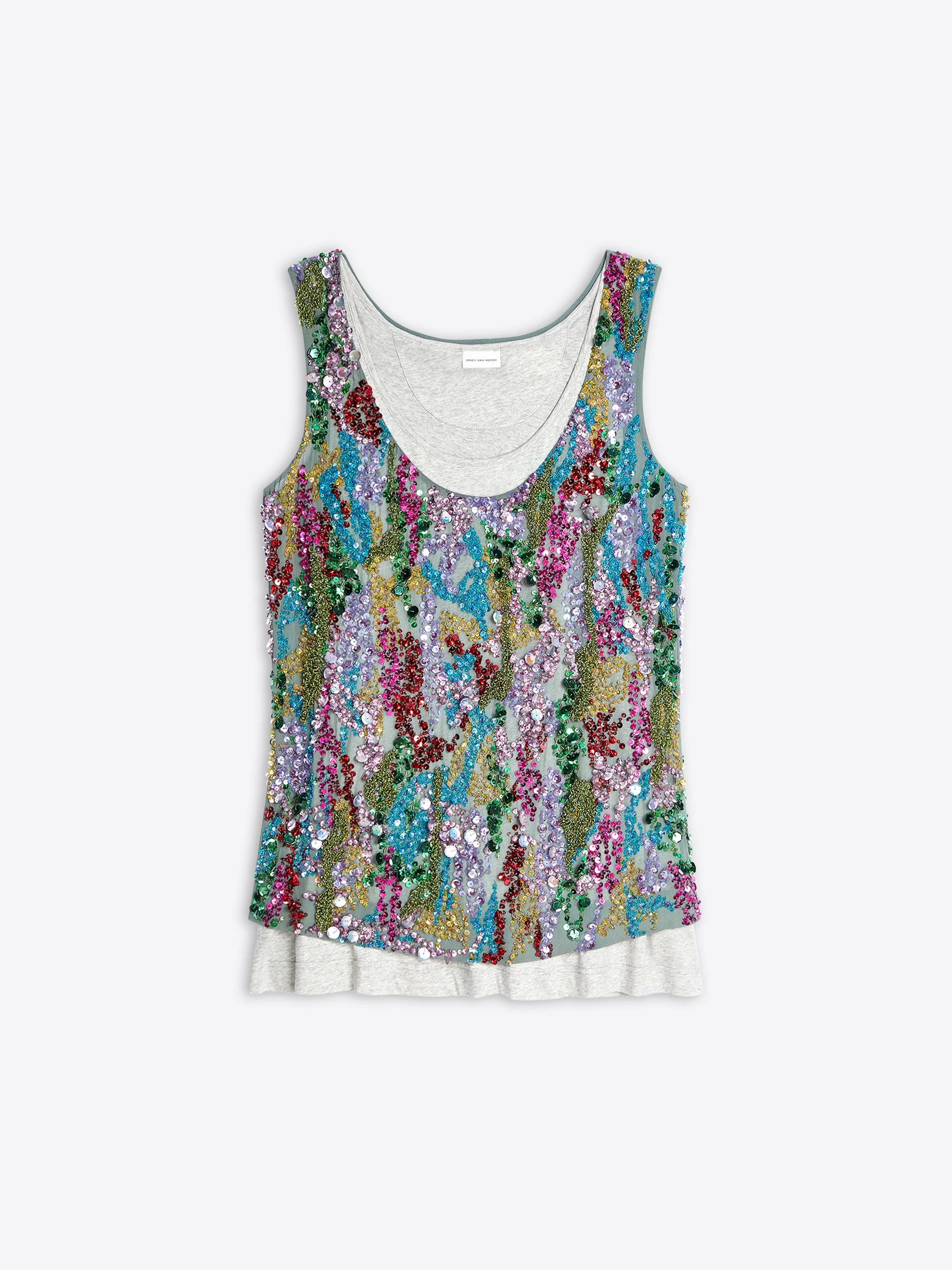 EMBROIDERED TANK TOP - 1