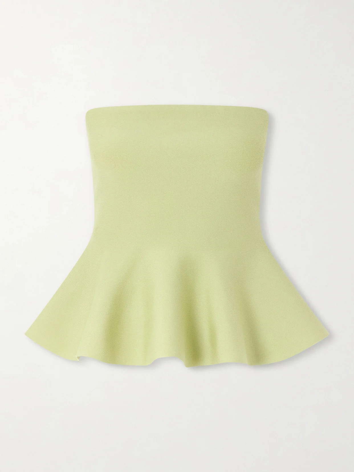 Eric Strapless Wool-blend Peplum Top - 1