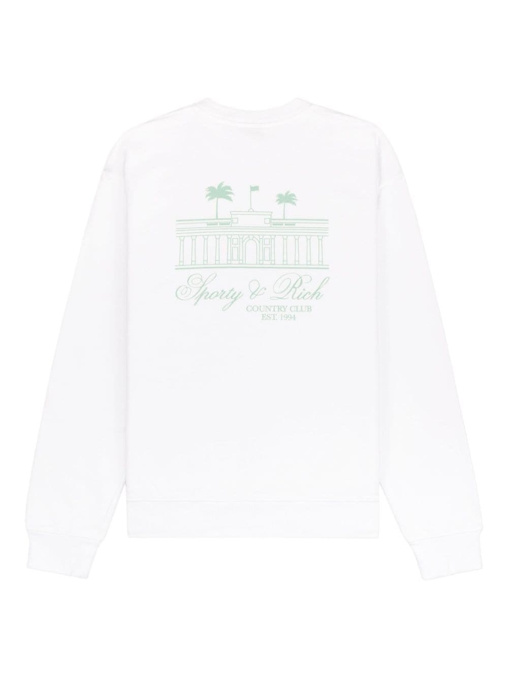 Sporty & Rich Villa logo-print sweatshirt | REVERSIBLE