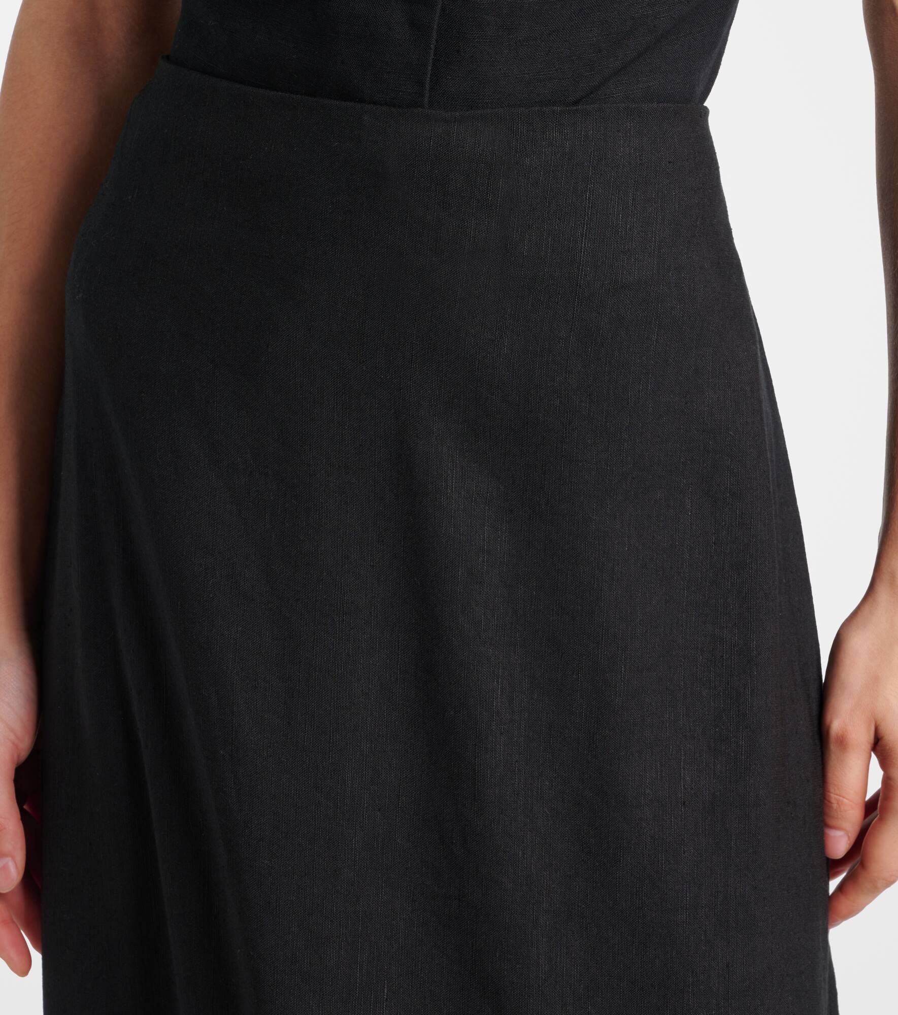 Serano cutout linen-blend top - 4