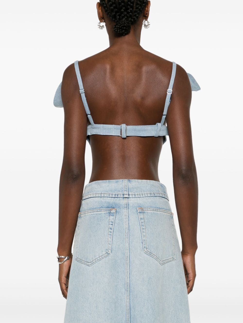 denim crop top - 4