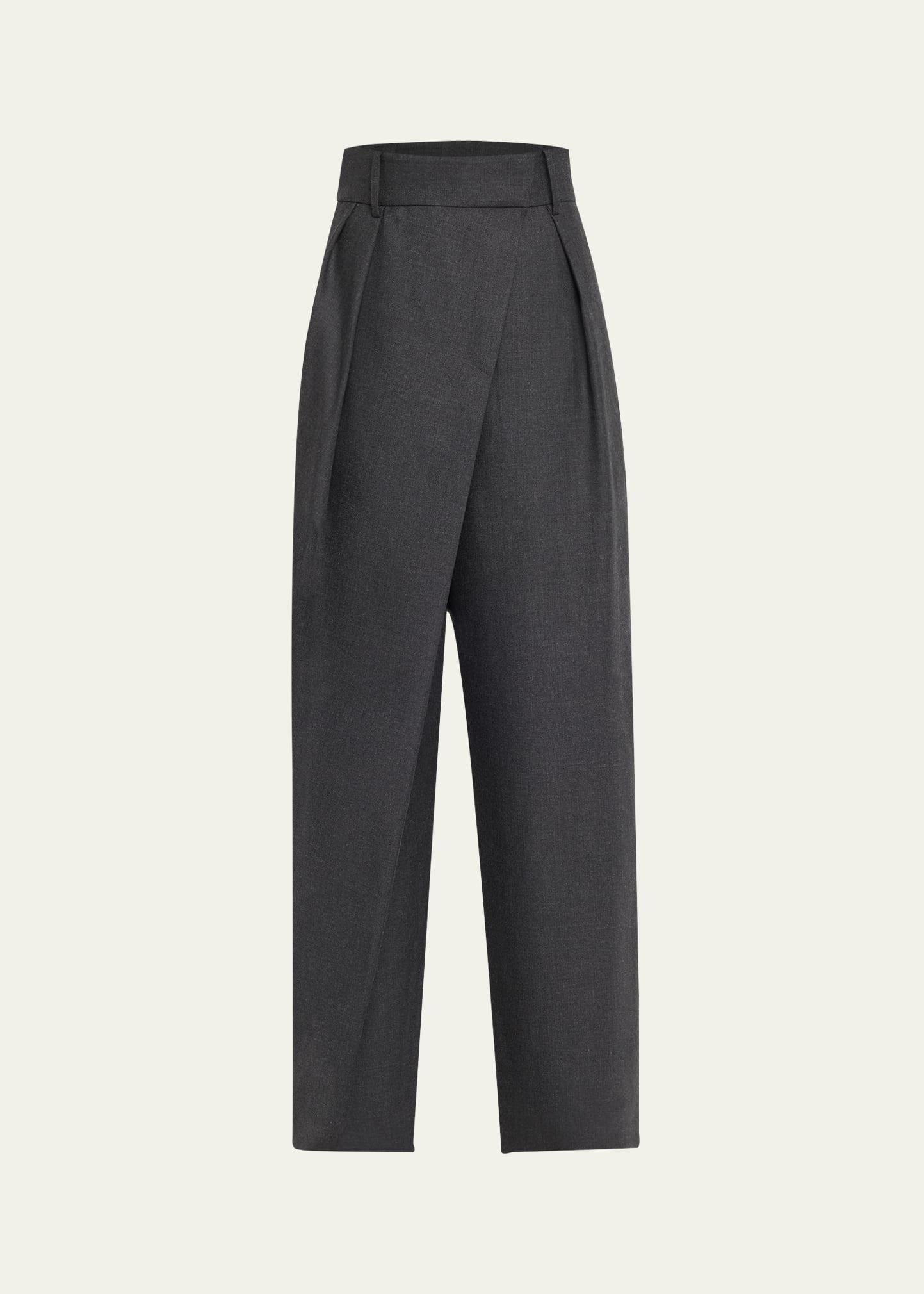 Wool-Blend Wrap Trousers - 1