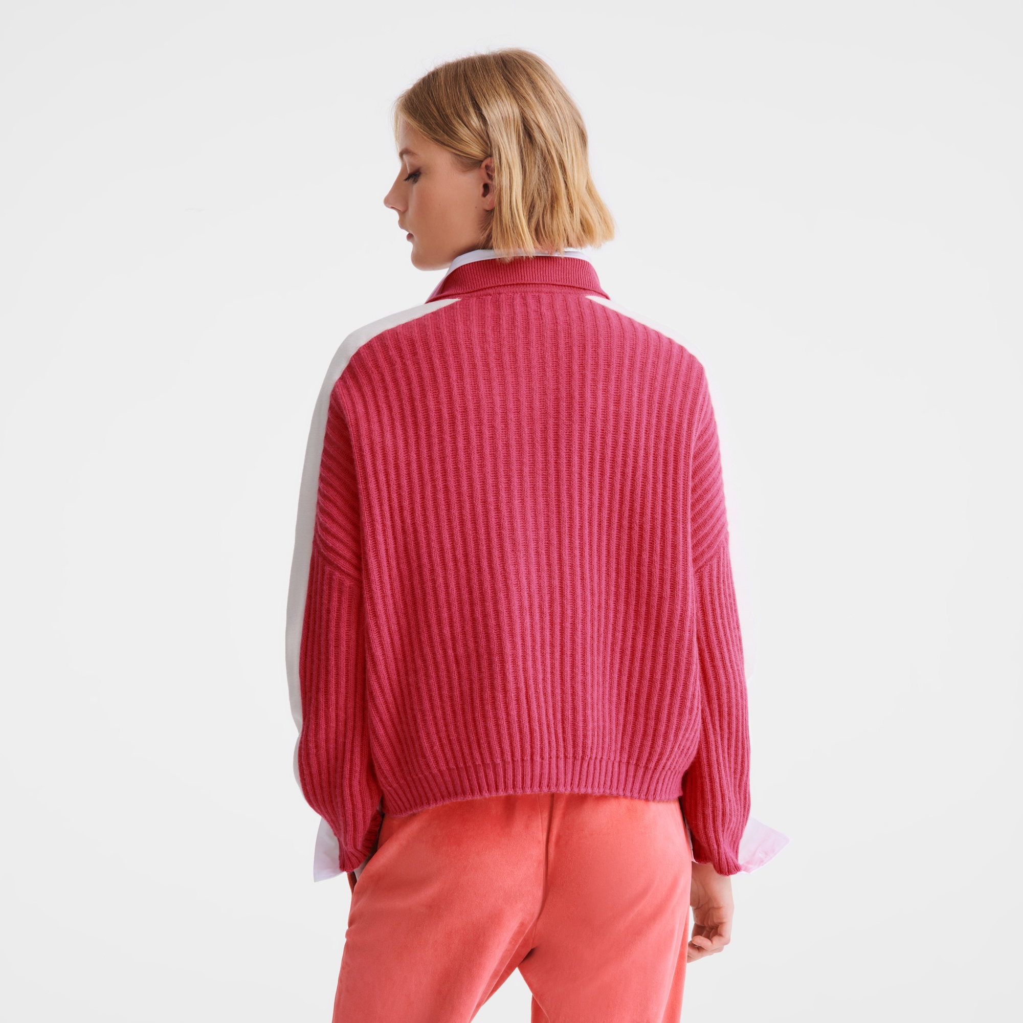 Polo collar jumper Pink - Knit - 3