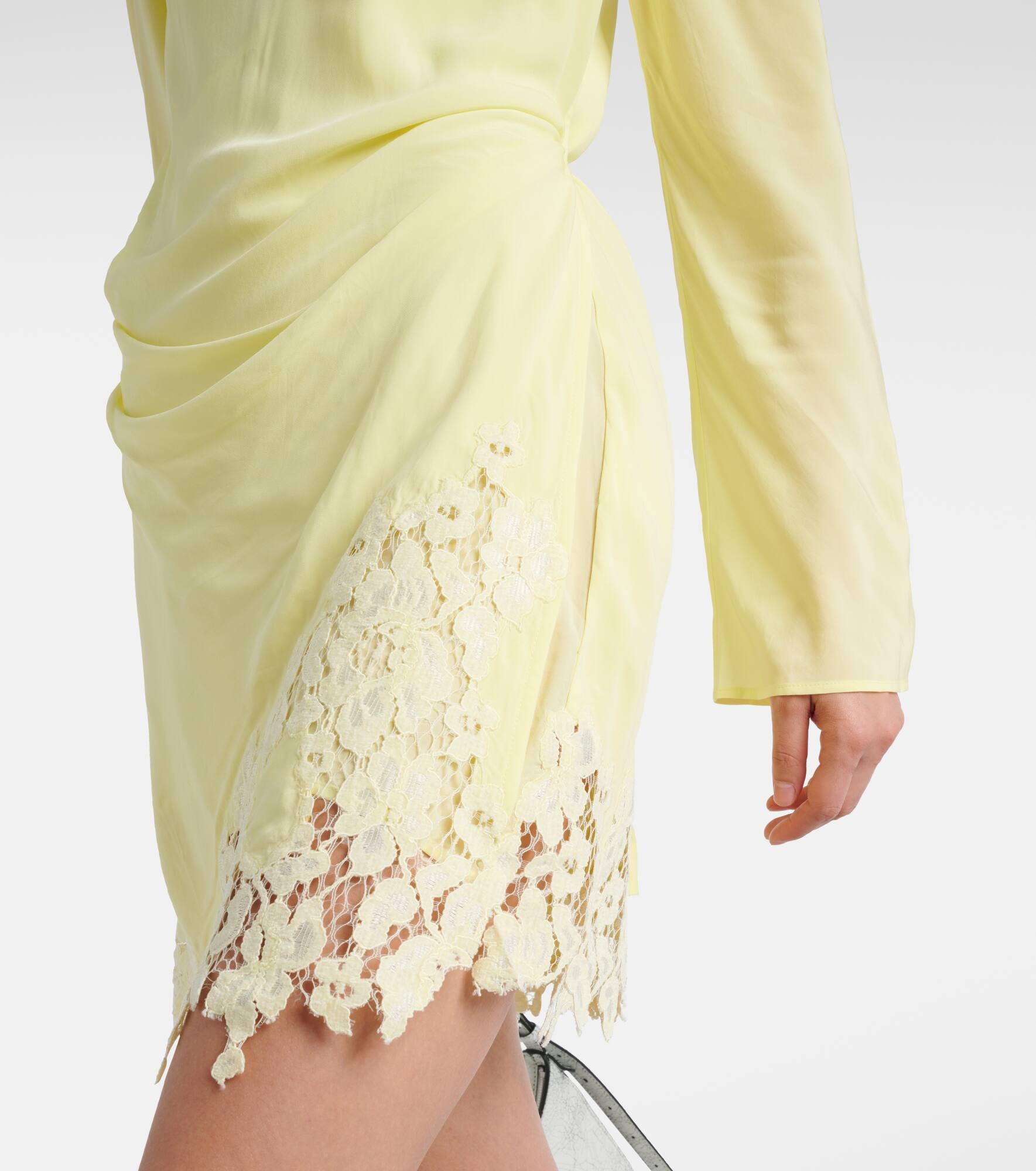 Cutout lace-trimmed minidress - 5