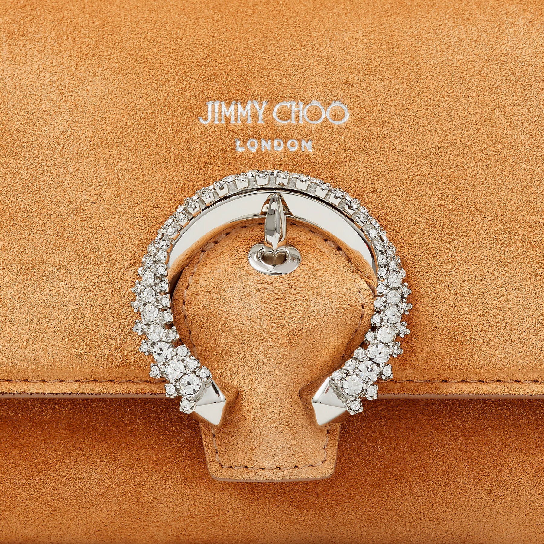 Wallet W/chain
Caramel Suede Mini Bag with Crystal Buckle - 5