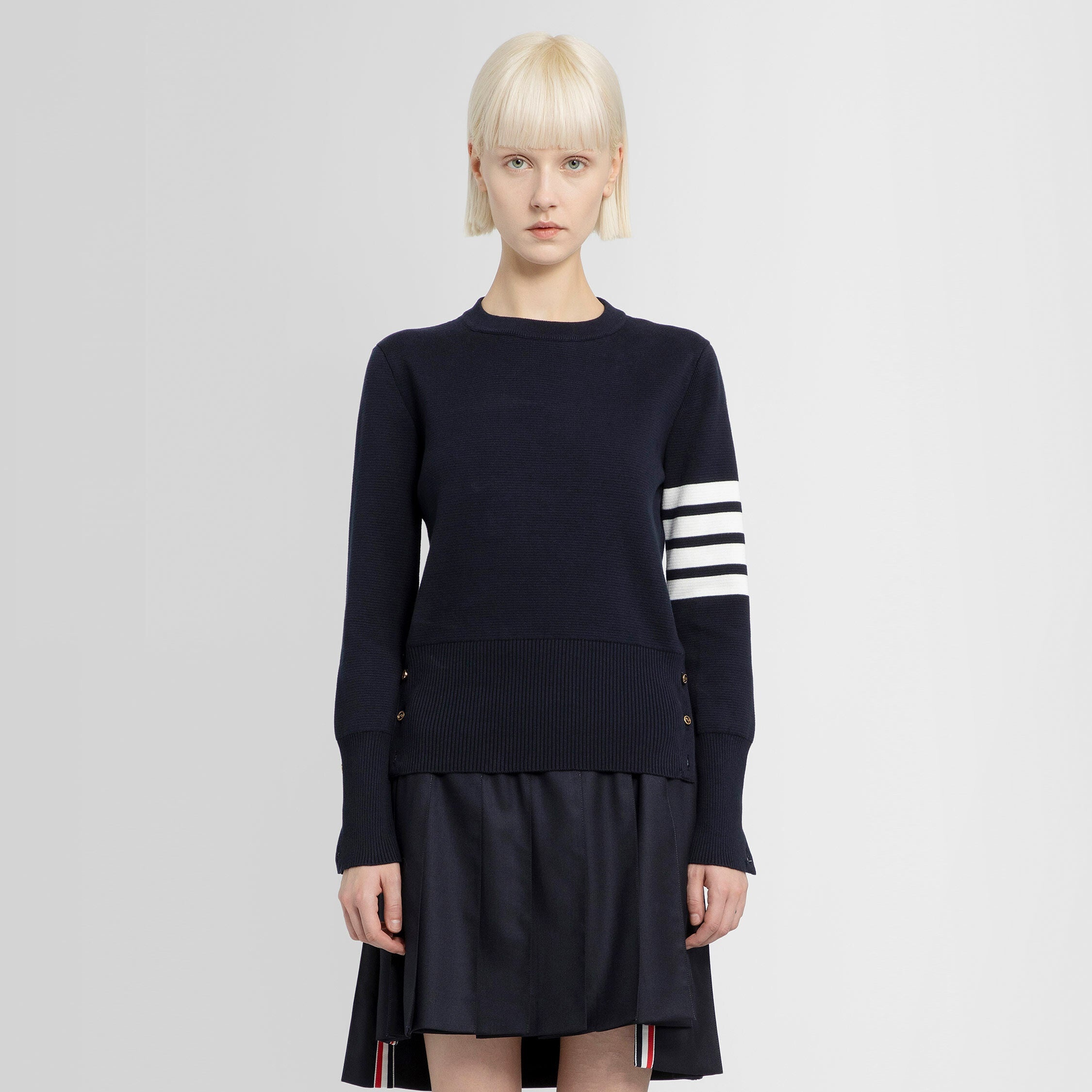 THOM BROWNE WOMAN BLUE KNITWEAR - 5