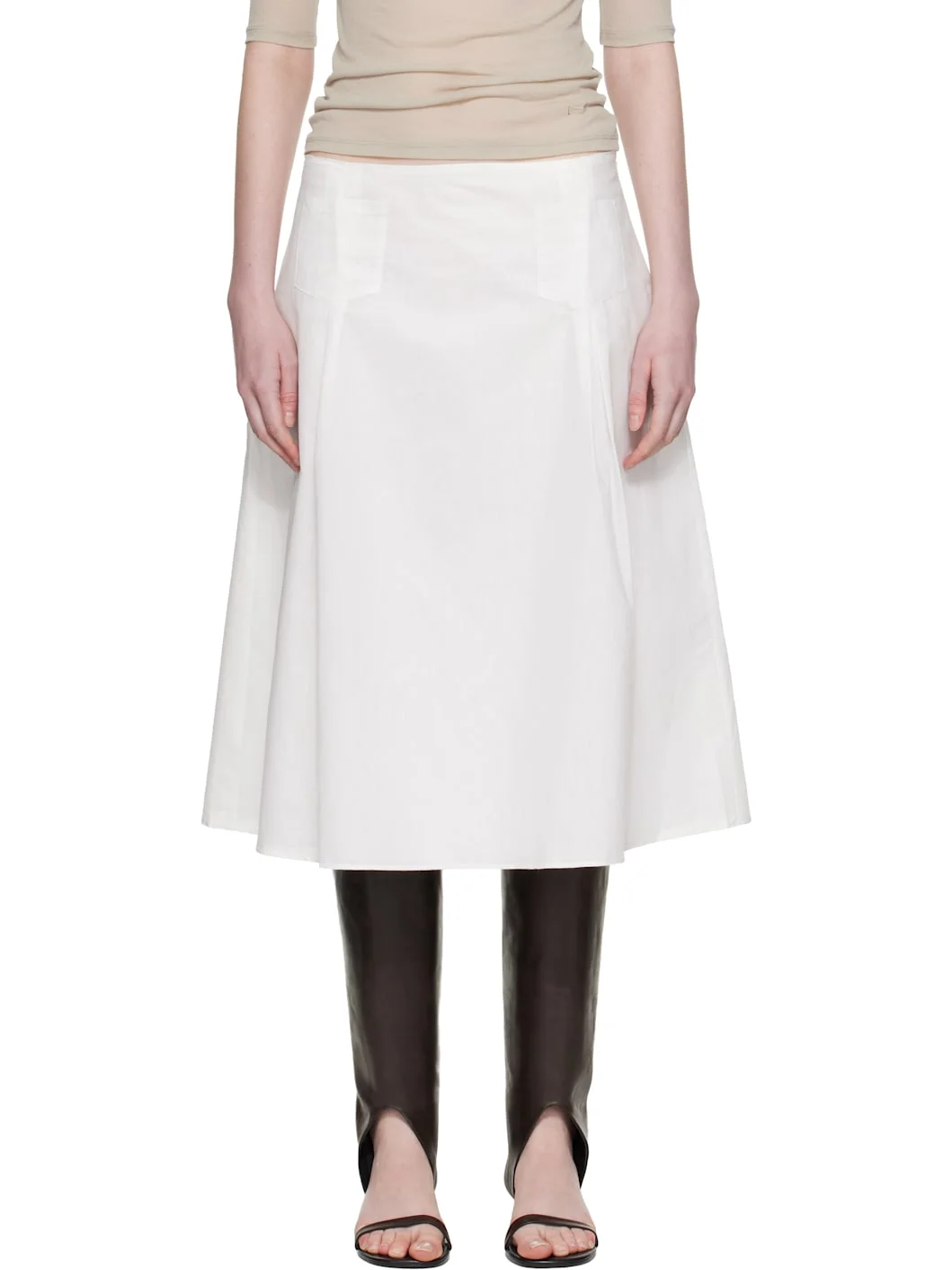 White Dimi Midi Skirt - 1
