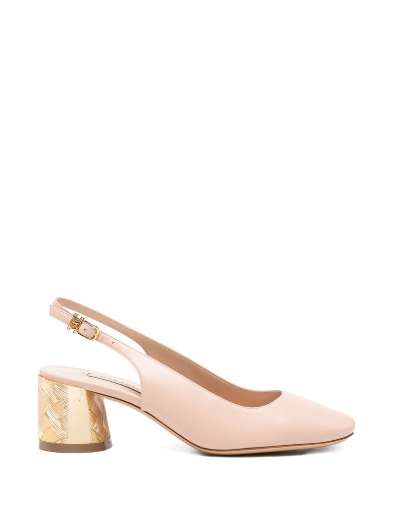 Minorca woven-block-heel slingback sandals 1
