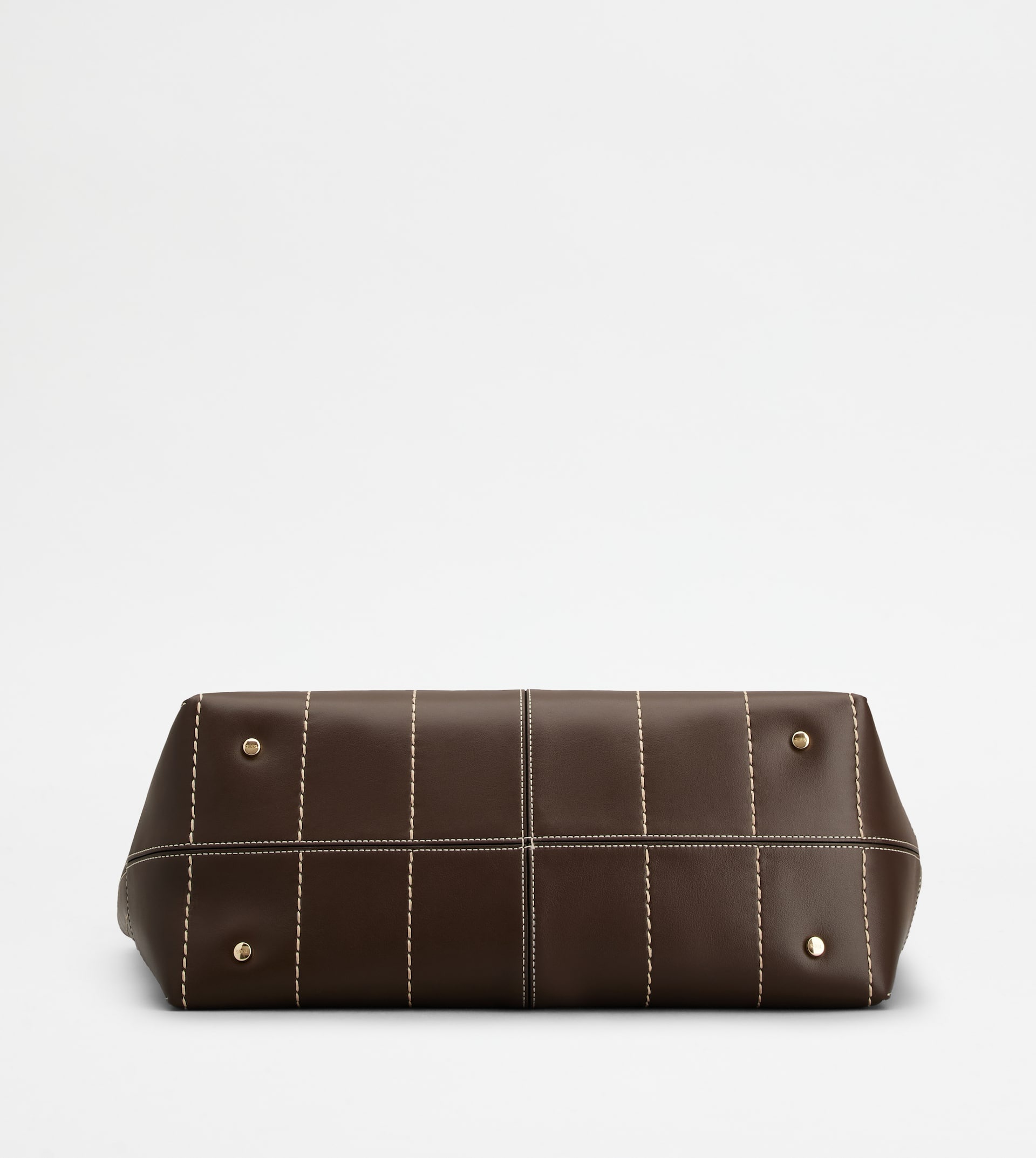 TOD'S DI BAG FOLIO IN LEATHER MEDIUM - BROWN - 4
