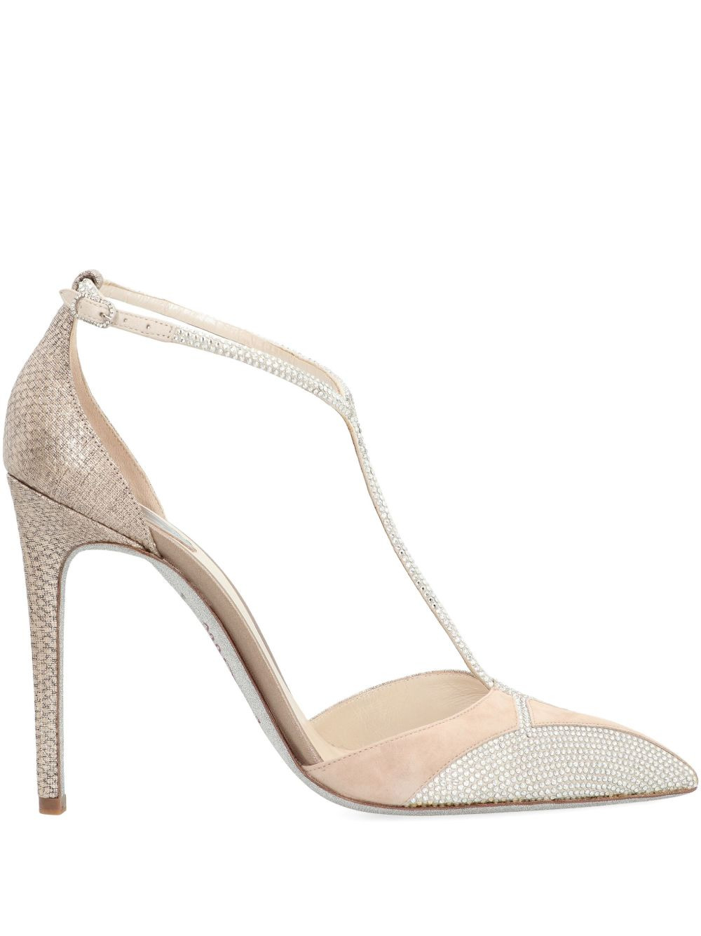 70mm Karung crystal-embellished T-bar pumps - 1