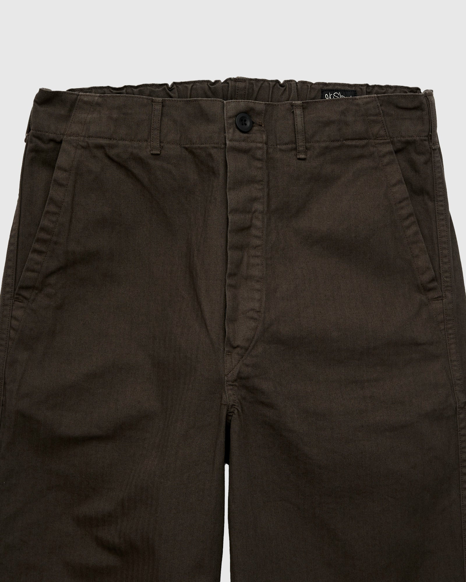 Wide Fit French Work Pants in Coffee Brown - 5