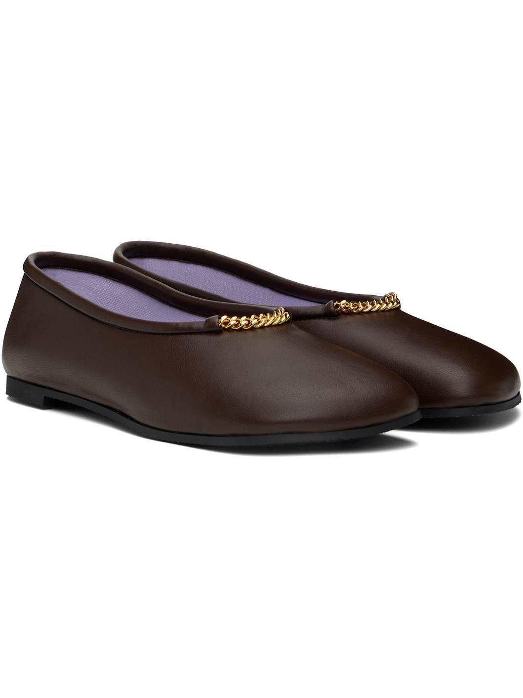 Brown Ryder Ballerina Flats - 4