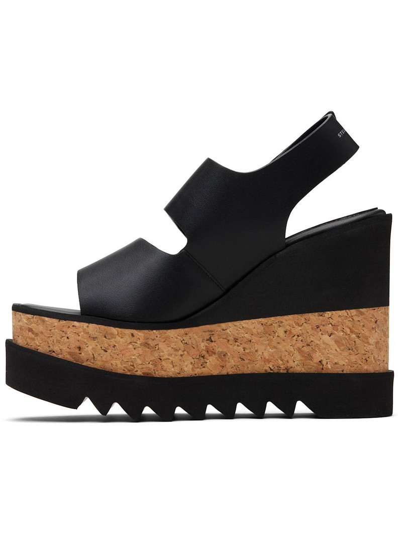 Stella McCartney Black Elyse Alter Mat Platform Heeled Sandals outlook