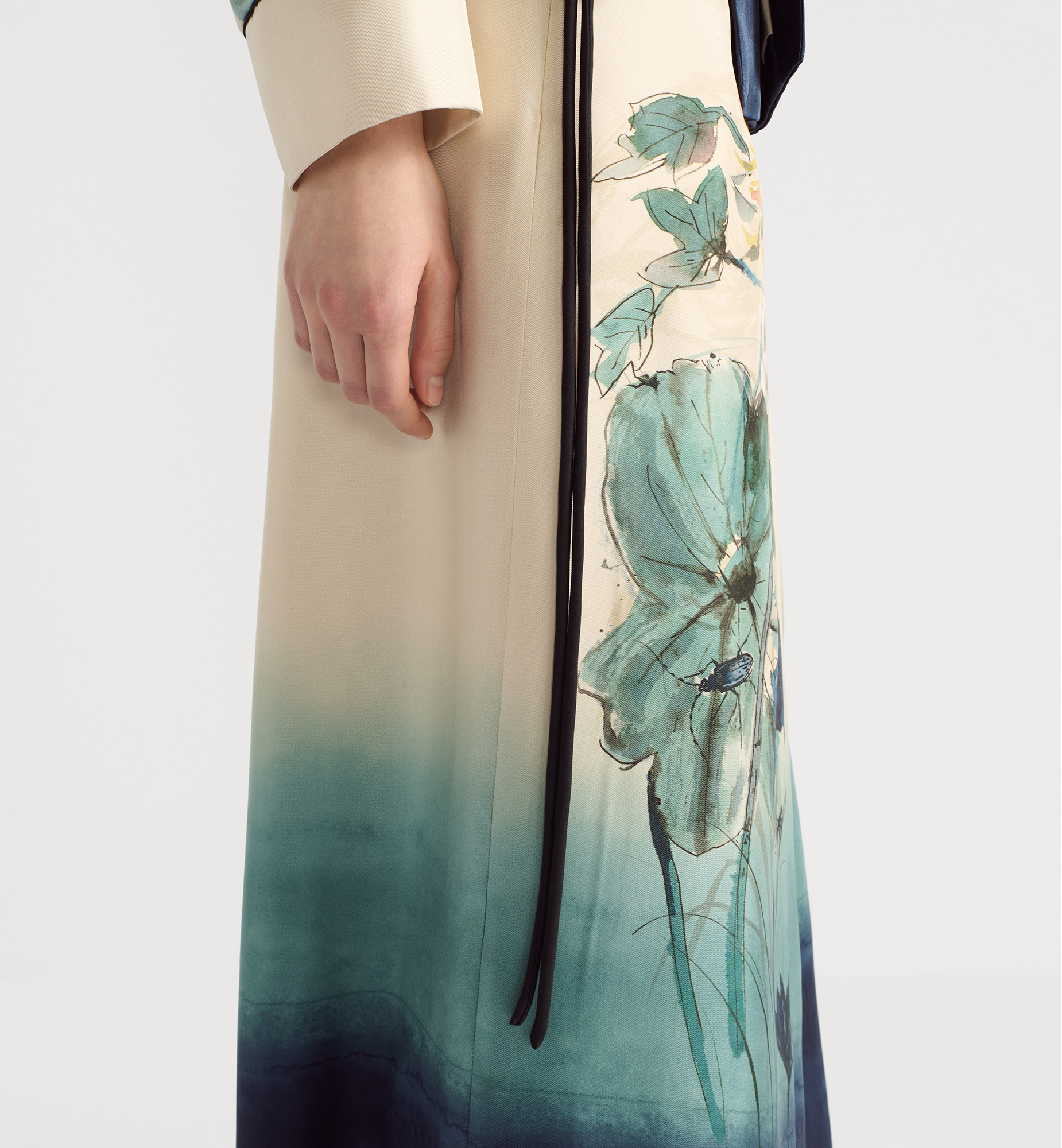 Mid-Length Straight-Cut Wrap Skirt - 4