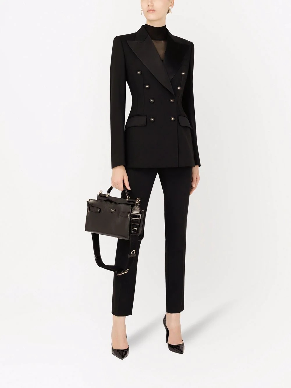 slim-fit high-waisted trousers - 2