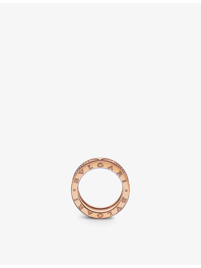 BVLGARI B.zero1 18ct rose-gold and 0.45ct brilliant-cut diamond ring outlook