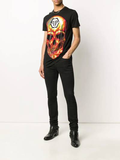 PHILIPP PLEIN crystal skull print T-shirt outlook