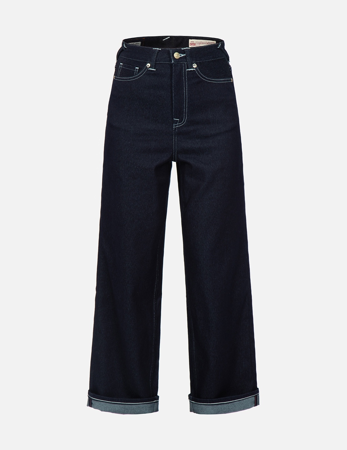 TSUBAKI KAMON APPLIQUÉ WIDE-LEG JEANS - 2
