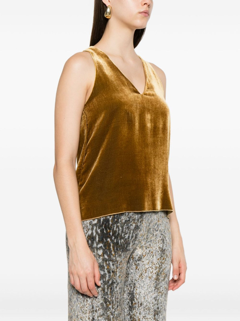 velvet V-neck top 3