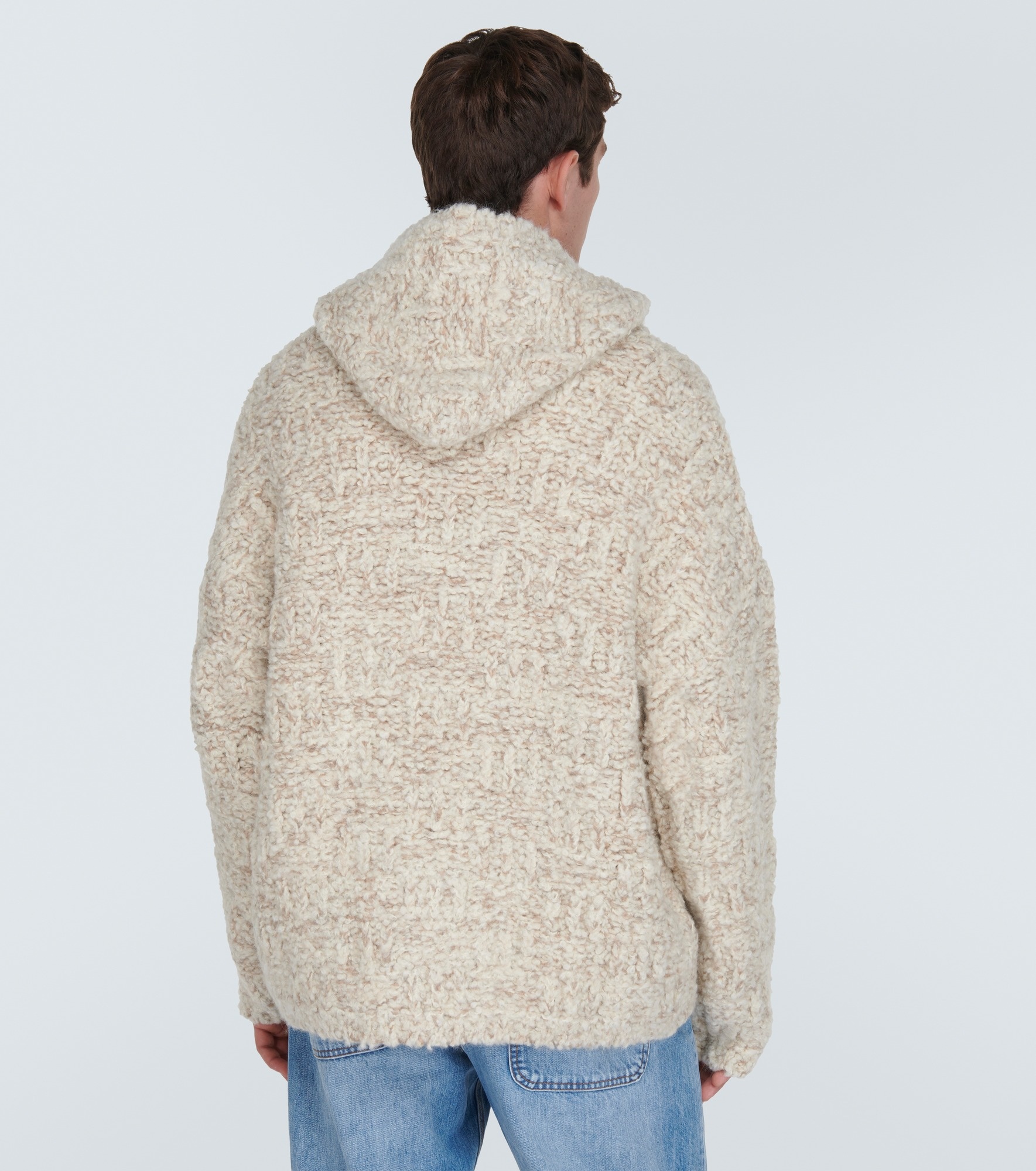 Oversized wool-blend hoodie - 4