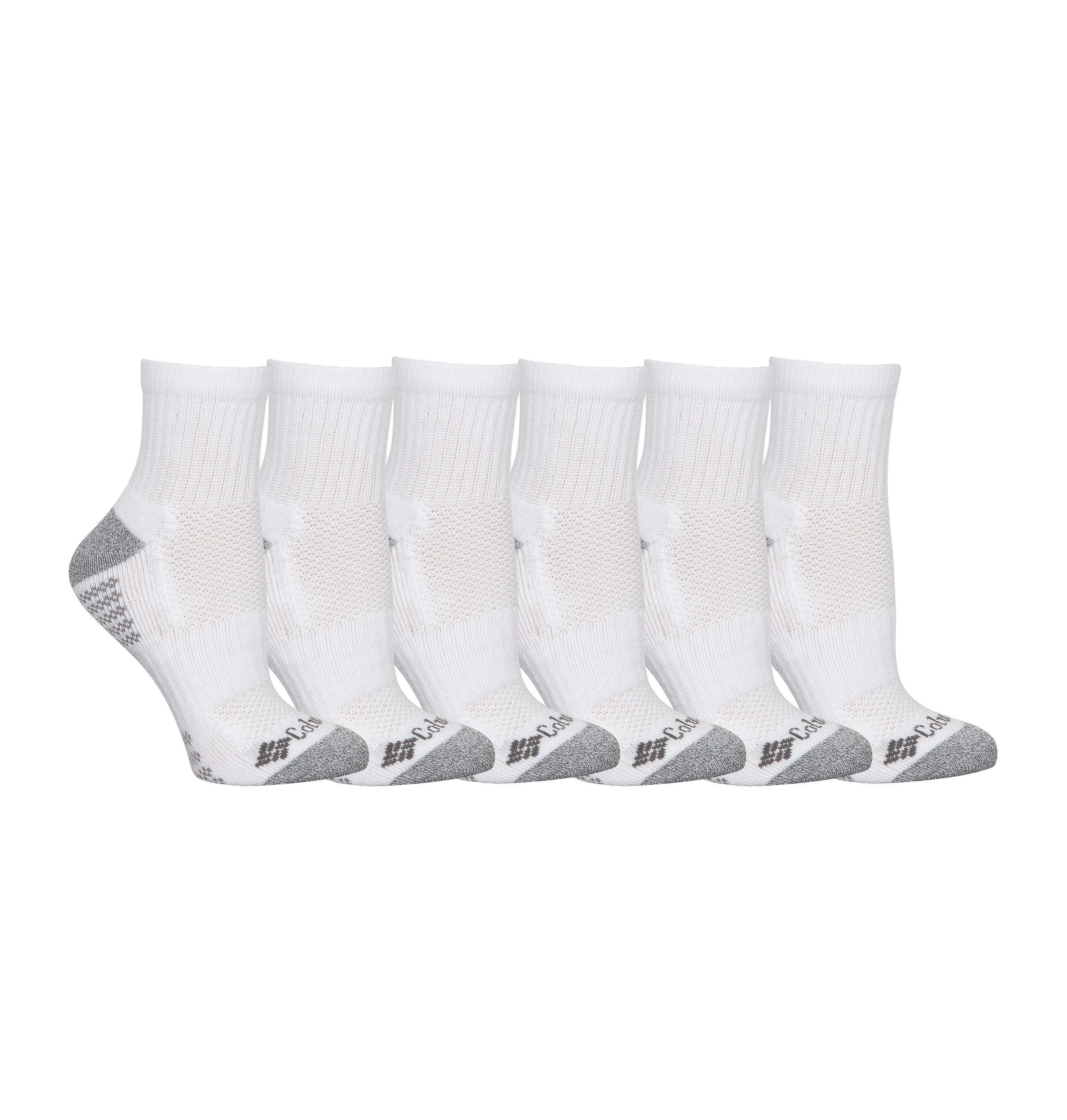 Women’s Fashion Quarter Socks With Pique Footbed - 6 Pack - 1