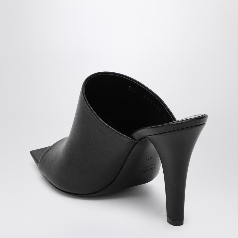 Saint Laurent Black Leather Mule Jill Women - 2