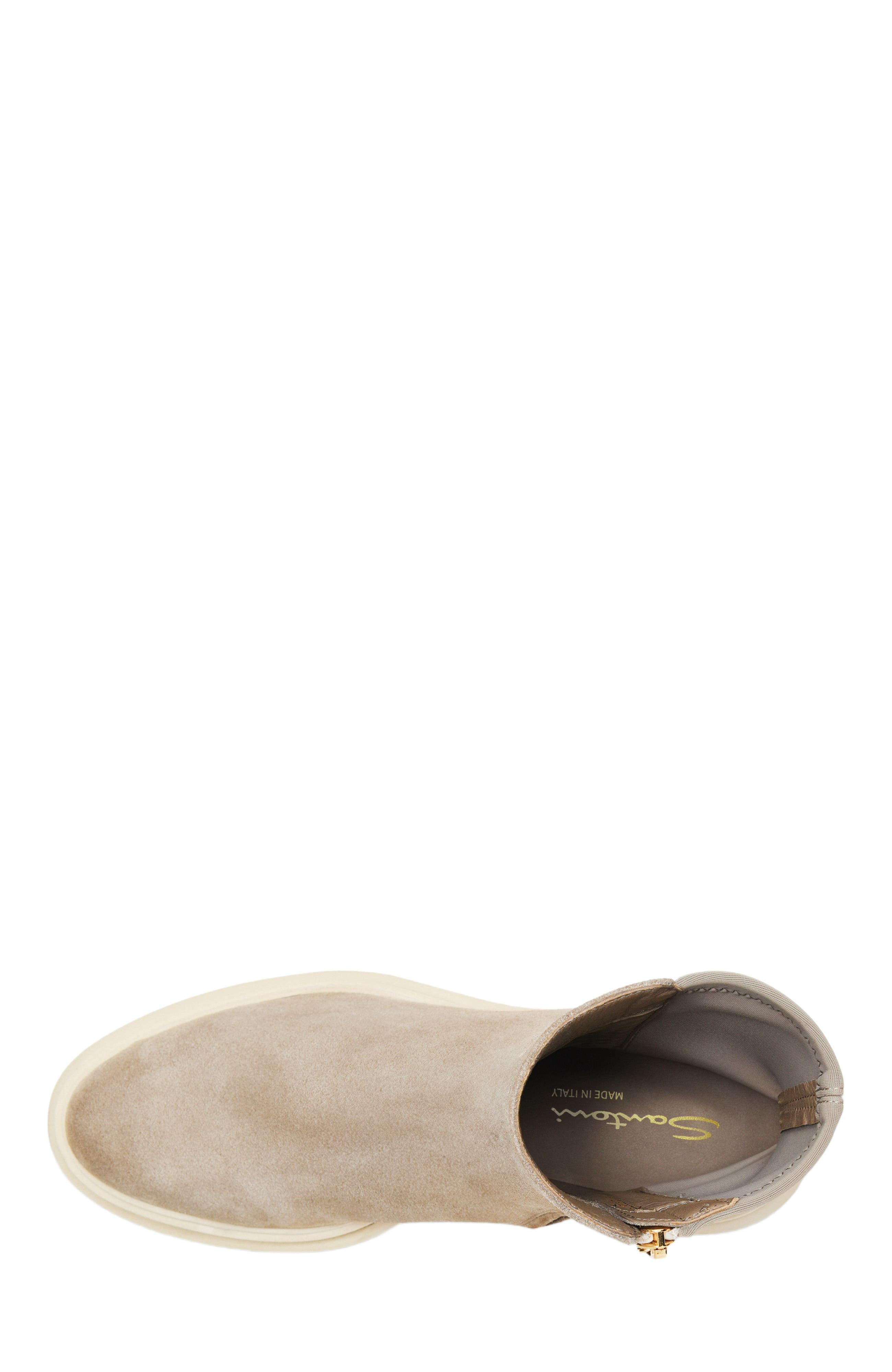 Santoni Women's beige suede ankle boot in Natural at Nordstrom - 7